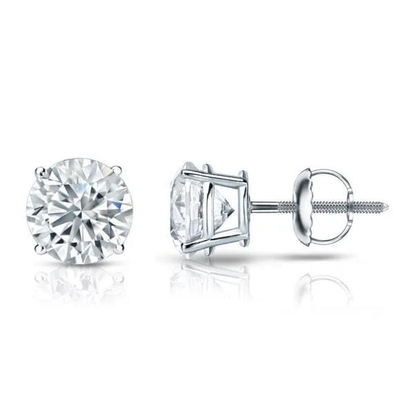 Tarnish Resistant Stud Earrings for Longevity -Auriya 18k Gold GIA Certified 4.70 carat TW Round Diamond Stud Earrings