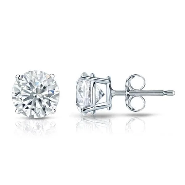 Stud Earrings for Party Look -Auriya 14k Gold GIA Certified 4.70 ct. TDW Round Diamond Stud Earrings