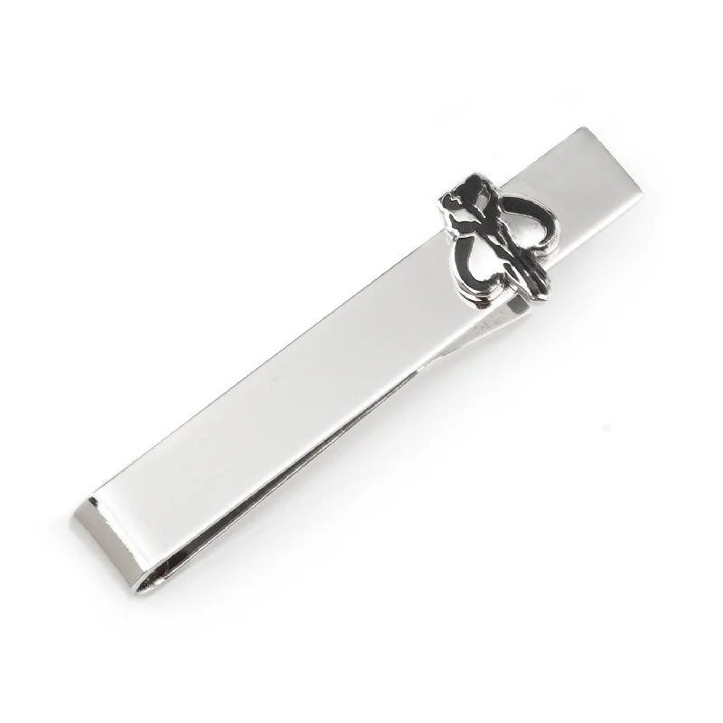 Vintage-style tie clip for men with aged metal and classic detailing -Mandalorian Tie Bar