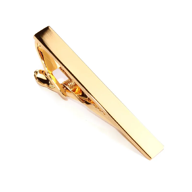 Stylish black tie clip for men with matte design for contemporary style -Shining Gold Tie Bar