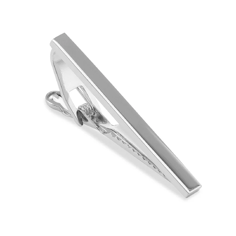 Polished stainless steel tie clip for men with smooth finish and durable quality -Reservoir Dogs Silver Tie Bar