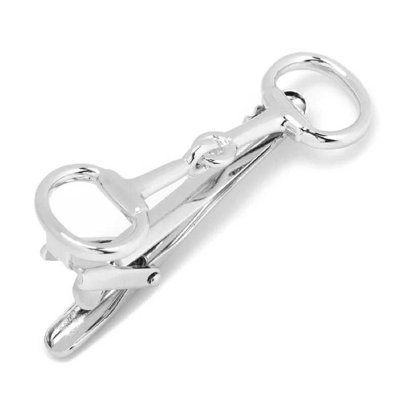 Custom name tie clip for men with engraved initials for personalized touch -3D Horse Bit Tie Clip