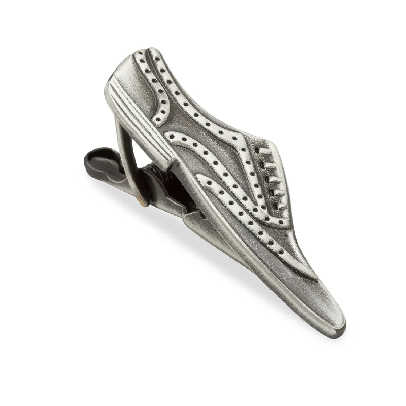 Matte black tie clip for men with smooth finish and modern appeal -Astaire Tap Shoe Tie Bar