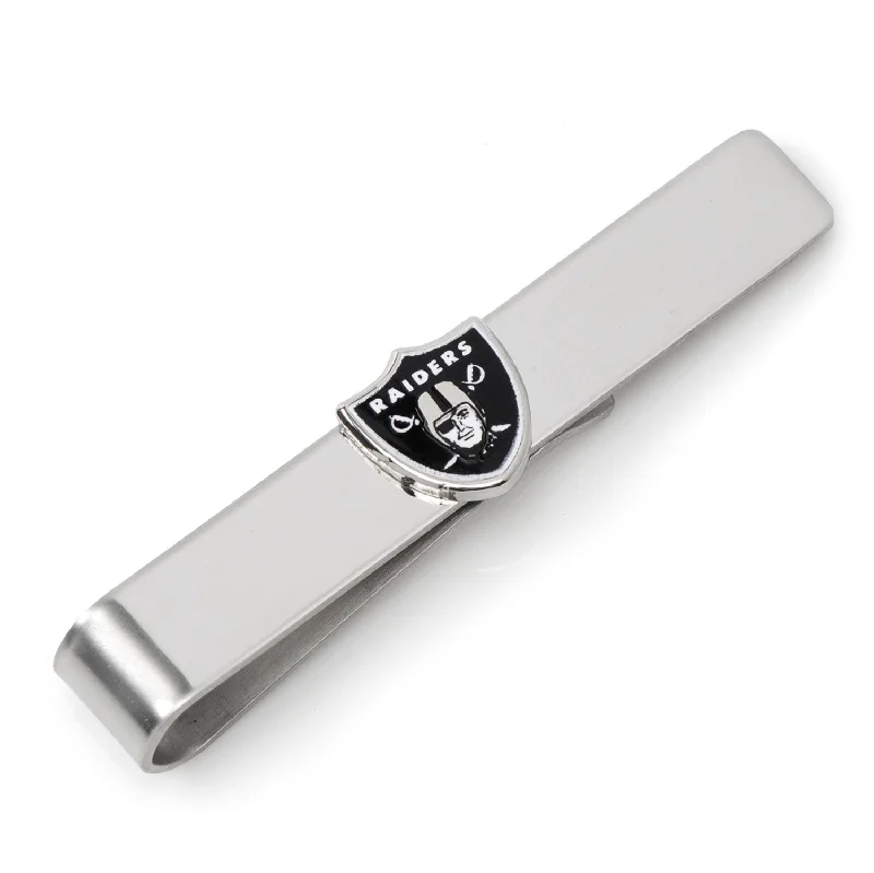 Black and silver tie clip for men with contemporary look and polished finish -Las Vegas Raiders Tie Bar