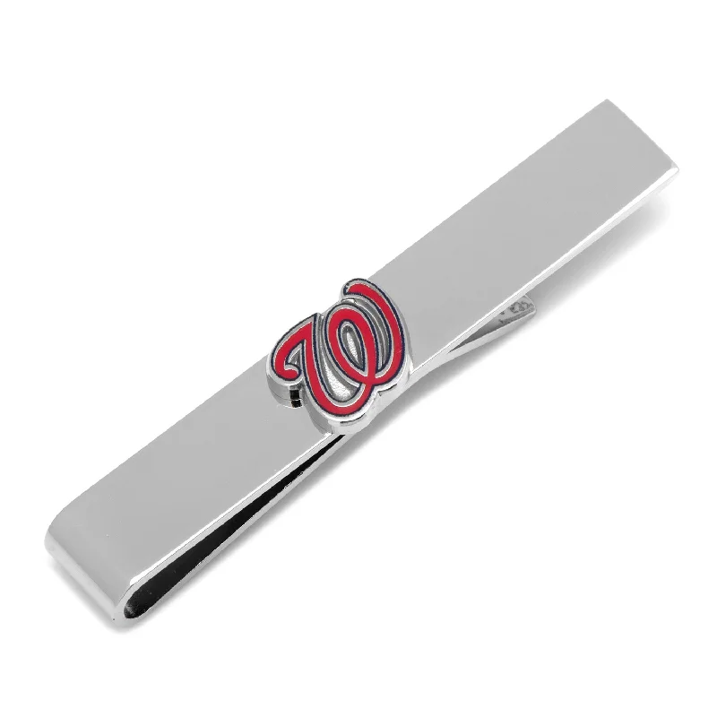 Sleek silver tie clip for men with minimalist design for everyday wear -Washington Nationals Tie Bar