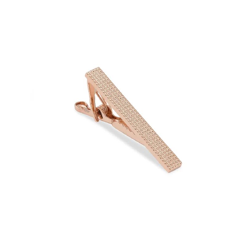 Luxury tie clip for men with polished finish and elegant detailing for formal use -Mini Jay Gatsby Rose Gold Tie Bar