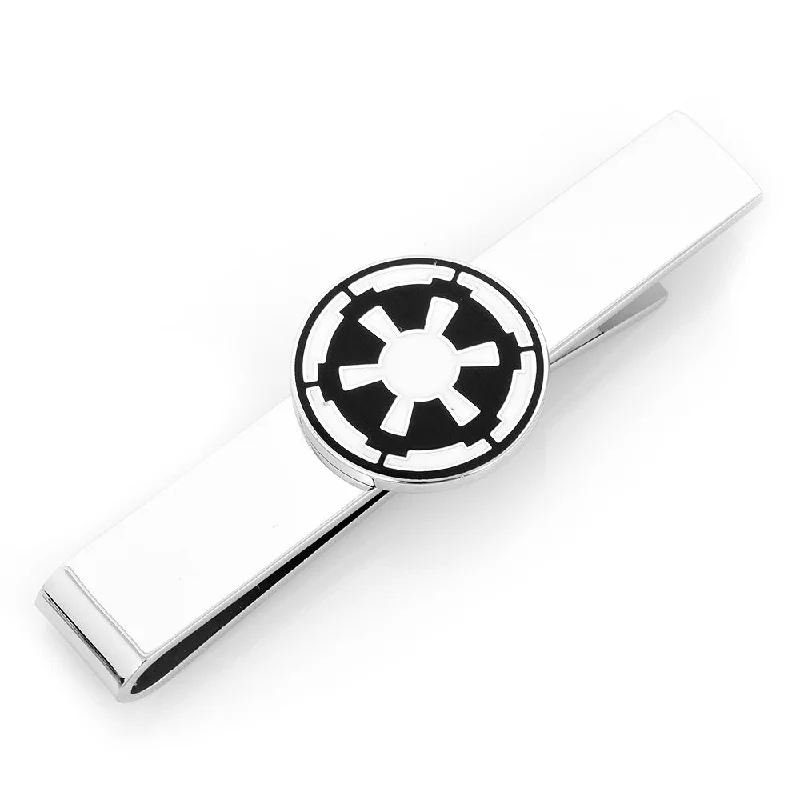 Custom tie clip with initials for men looking for personalized accessory -Imperial Symbol Tie Bar