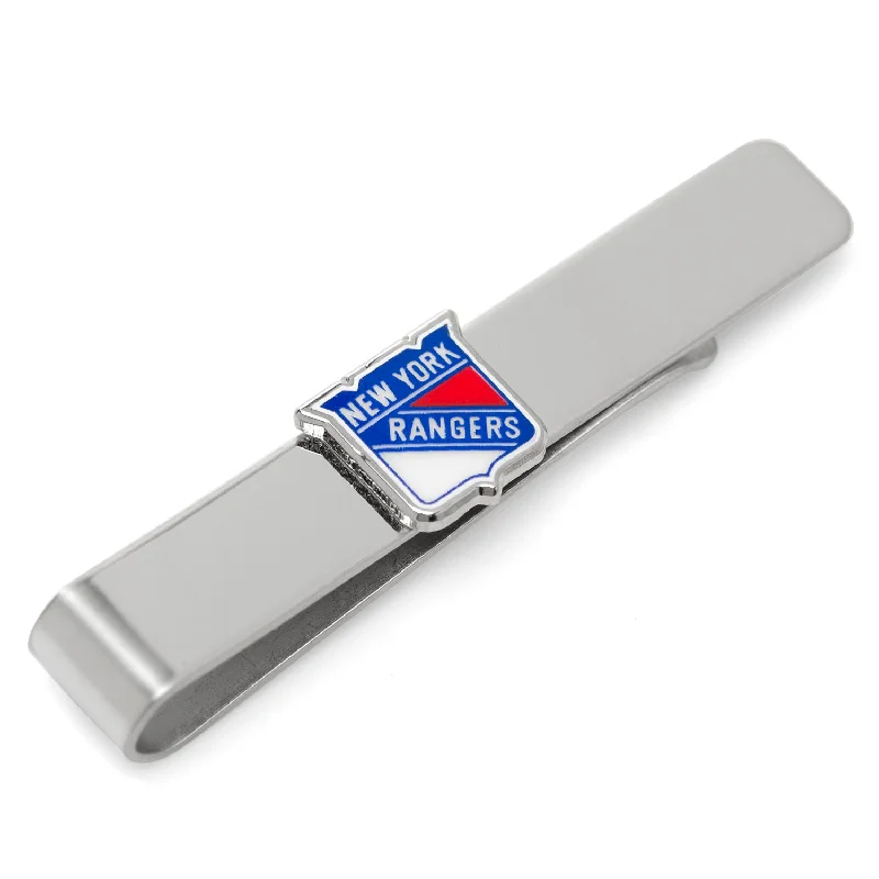 Personalized tie clip for men with custom engraving options for unique touch -New York Rangers Tie Bar