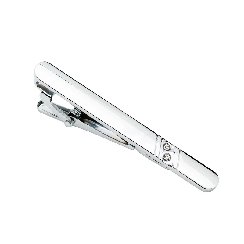 Designer-inspired tie clip for men with luxurious materials and custom design -Westfield Silver Stainless Steel Tie Bar