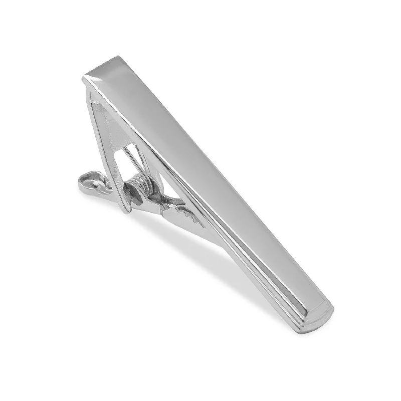 Luxury titanium tie clip for men with durable and lightweight design -Duke of Windsor Silver Tie Bar