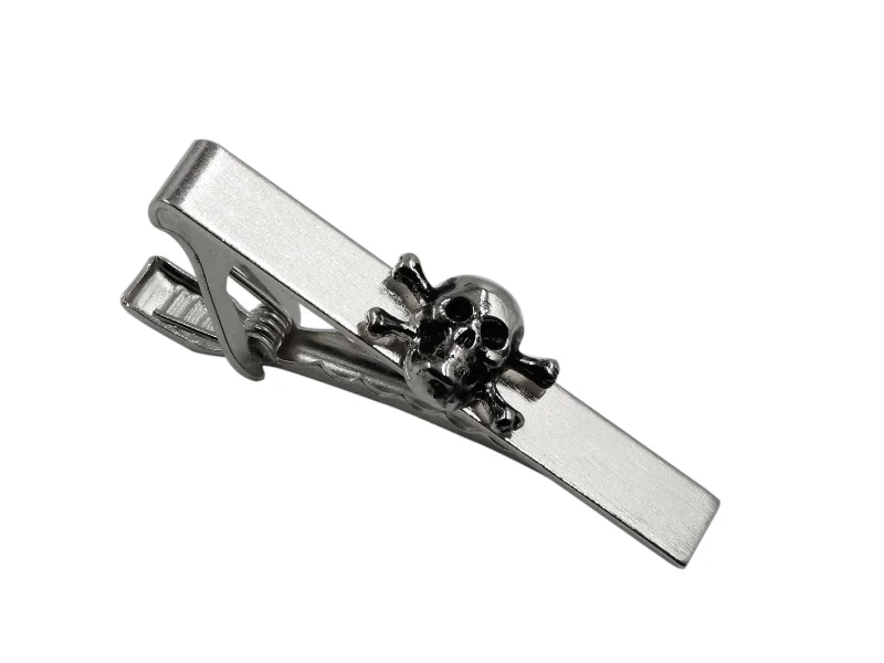 Elegant rose gold tie clip for men with luxurious shine and sophisticated design -Skull & Crossbones Tie Bar