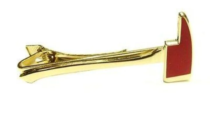 Luxury tie clip for men with polished finish and elegant detailing for formal use -Fire Axe Gold Tie Bar