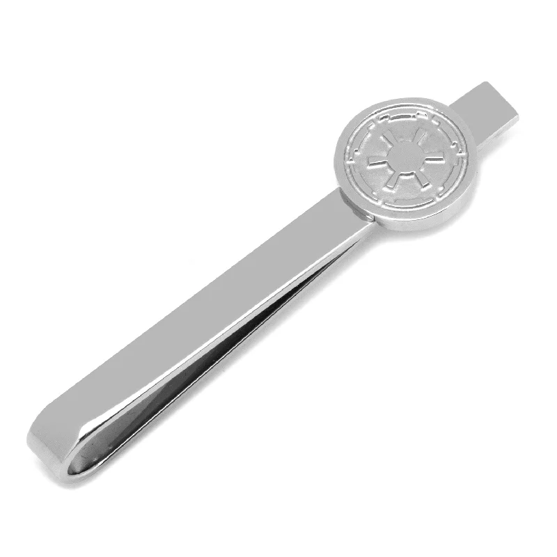 Black onyx tie clip for men with smooth, shiny surface and sophisticated touch -Imperial Empire Stainless Steel Tie Bar