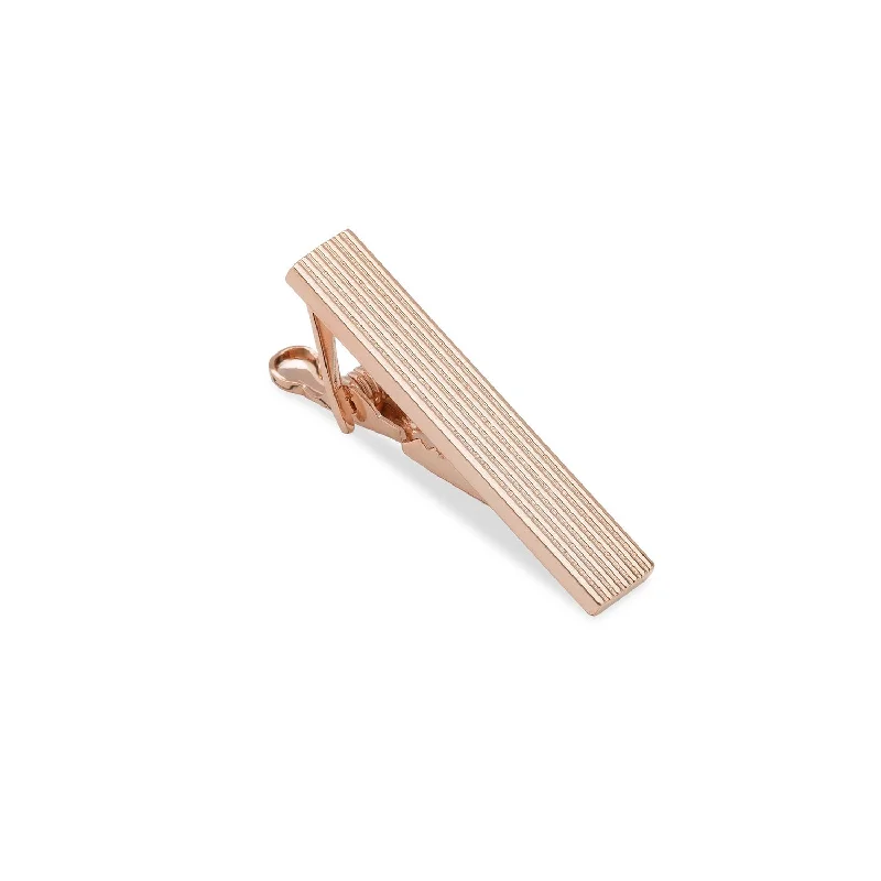 Elegant rose gold tie clip for men with luxurious shine and sophisticated design -Mini Rose Gold Eddington Tie Bar