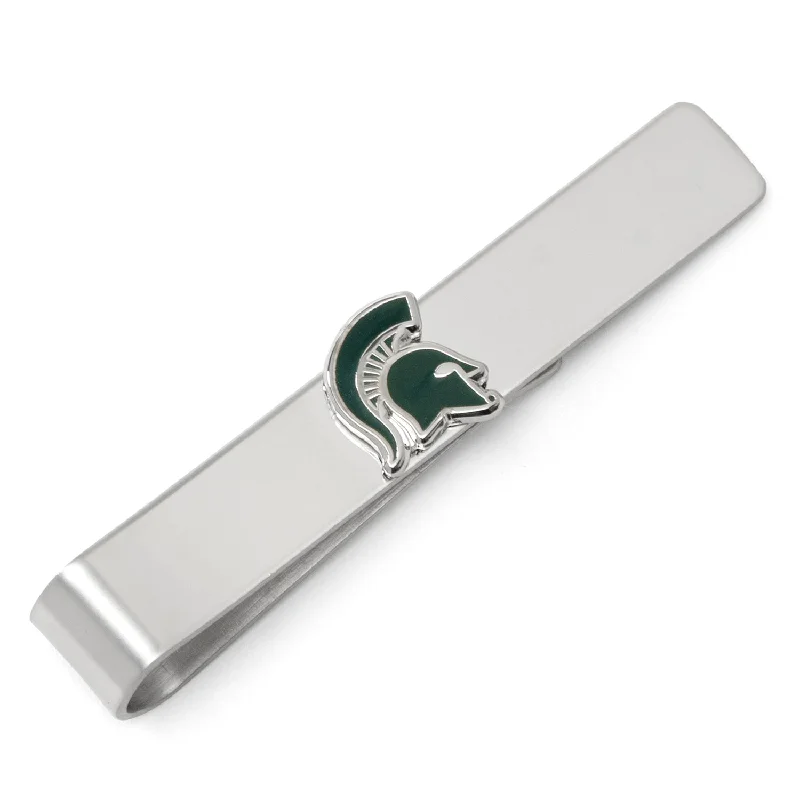 Personalized tie clip with message engraving for thoughtful gift option -Michigan State Spartans Tie Bar