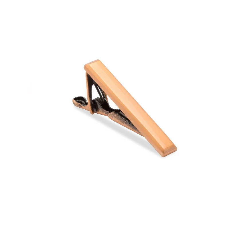 Subtle matte tie clip for men with understated design for professional settings -Mini Antique Copper Keitel Tie Bar