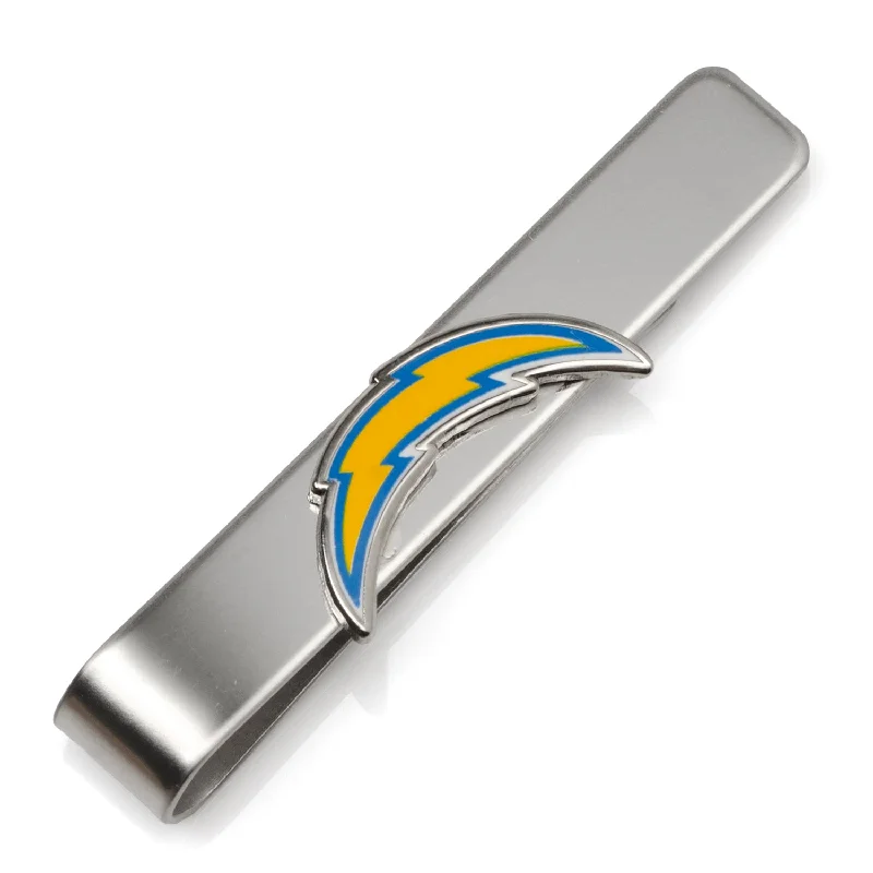 Elegant wooden tie clip for men with smooth finish and modern design -Los Angeles Chargers Tie Bar