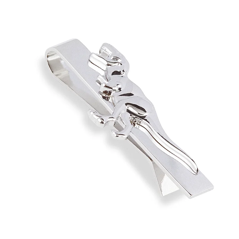 Professional tie clip for men with sleek and durable construction for business use -T-Rex Tie Bar