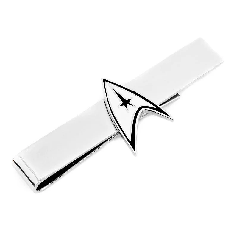 Professional tie clip for men with sleek and durable construction for business use -Star Trek Delta Shield Tie Bar