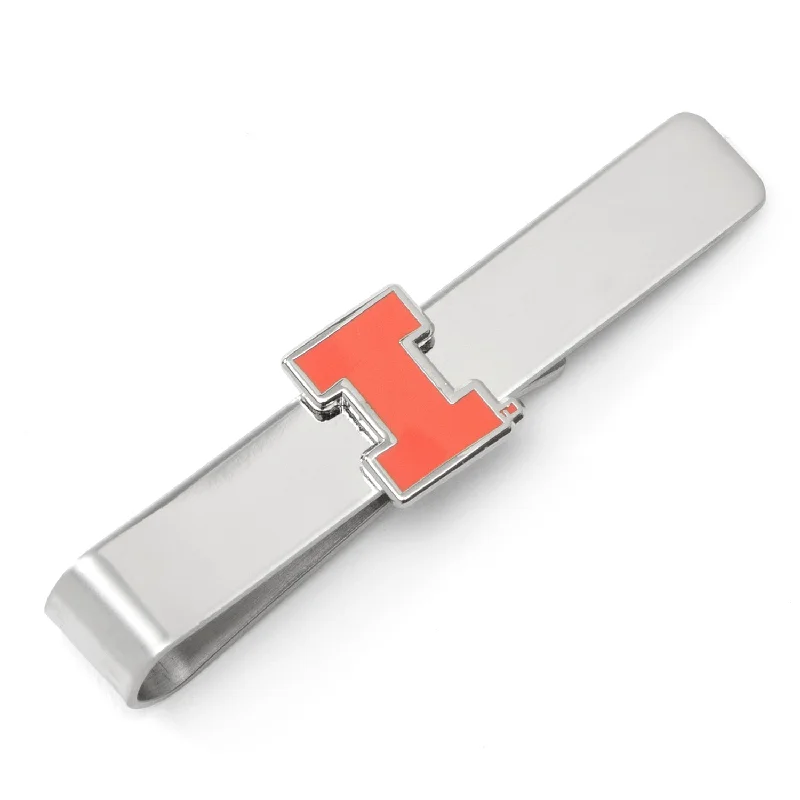 Luxury tie clip for men with polished finish and elegant detailing for formal use -University of Illinois Fighting Illini Tie Bar