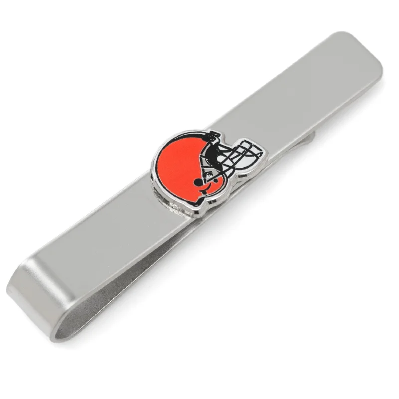 Custom engraved bar tie clip for men with meaningful message or date -Cleveland Browns Tie Bar