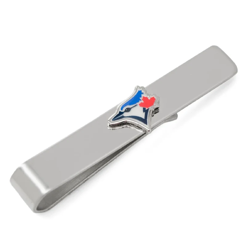 Unique wood tie clip for men with natural design and refined finish -Toronto Blue Jays Tie Bar