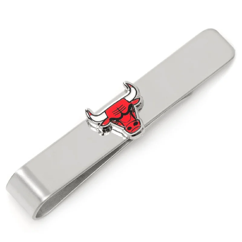 Contemporary brushed metal tie clip for men with smooth and sleek finish -Chicago Bulls Tie Bar