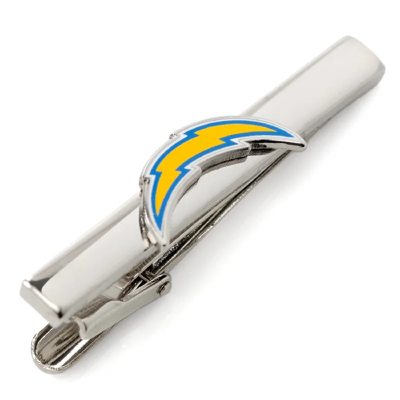 Personalized tie clip for weddings with custom initials or date engraving -LA Chargers Tie Clip