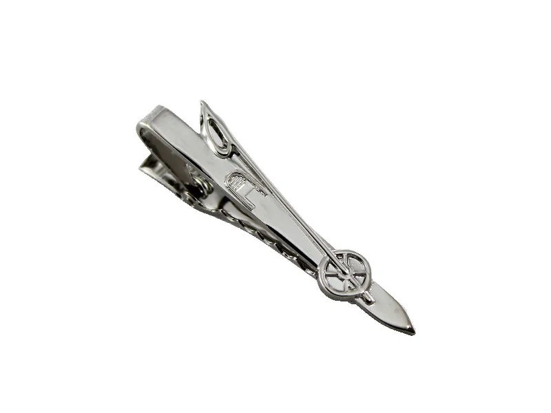 Personalized engraved tie clip for men with initials or short quotes -Ski Tie Bar