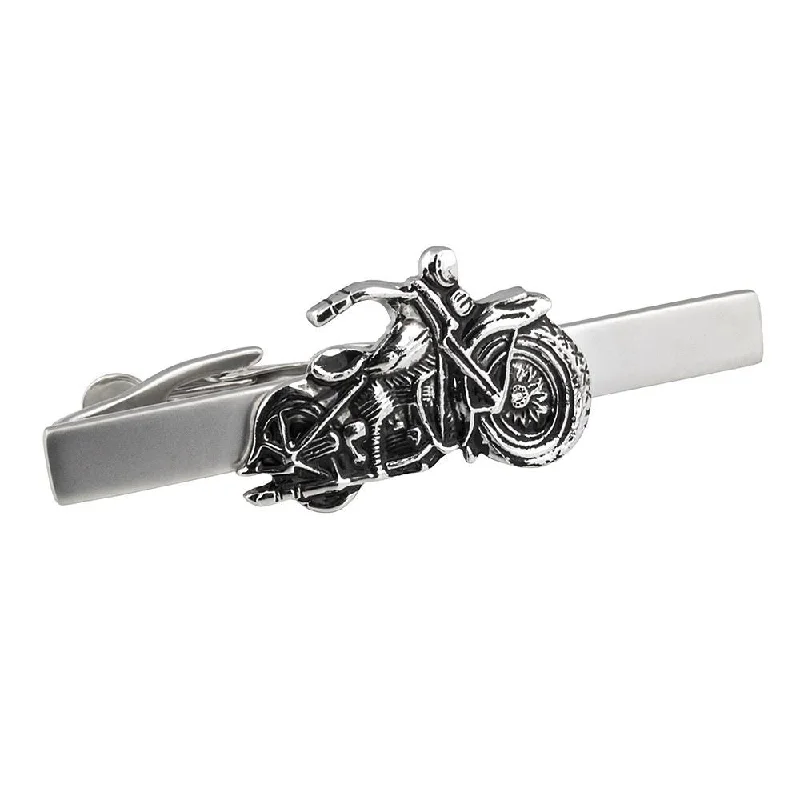 Unique wood tie clip for men with natural design and refined finish -Harley Davidson Tie Bar