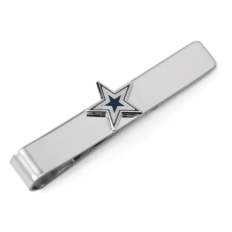 Personalized tie clip for weddings with custom initials or date engraving -Dallas Cowboys Tie Bar