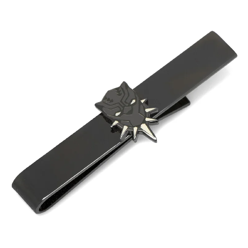 Custom wood tie clip for men with personalized engraving and elegant craftsmanship -Black Panther Tie Bar