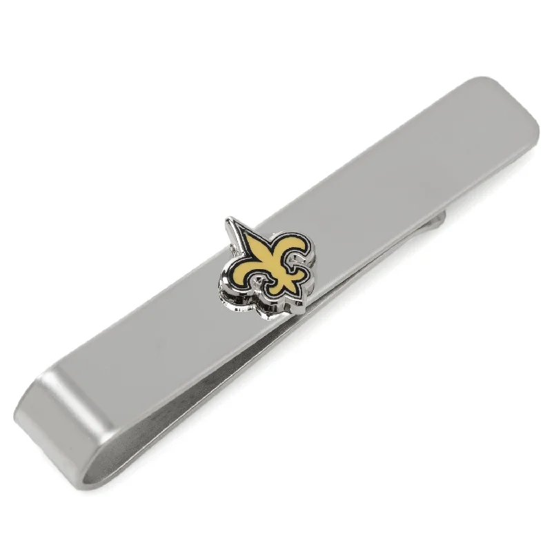 Elegant polished metal tie clip for men with high-quality construction and sleek design -New Orleans Saints Tie Bar