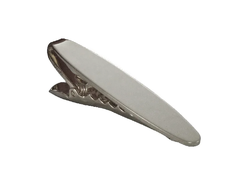 Classic tie clip for men with polished metal finish and smooth texture -Oval Tie Bar