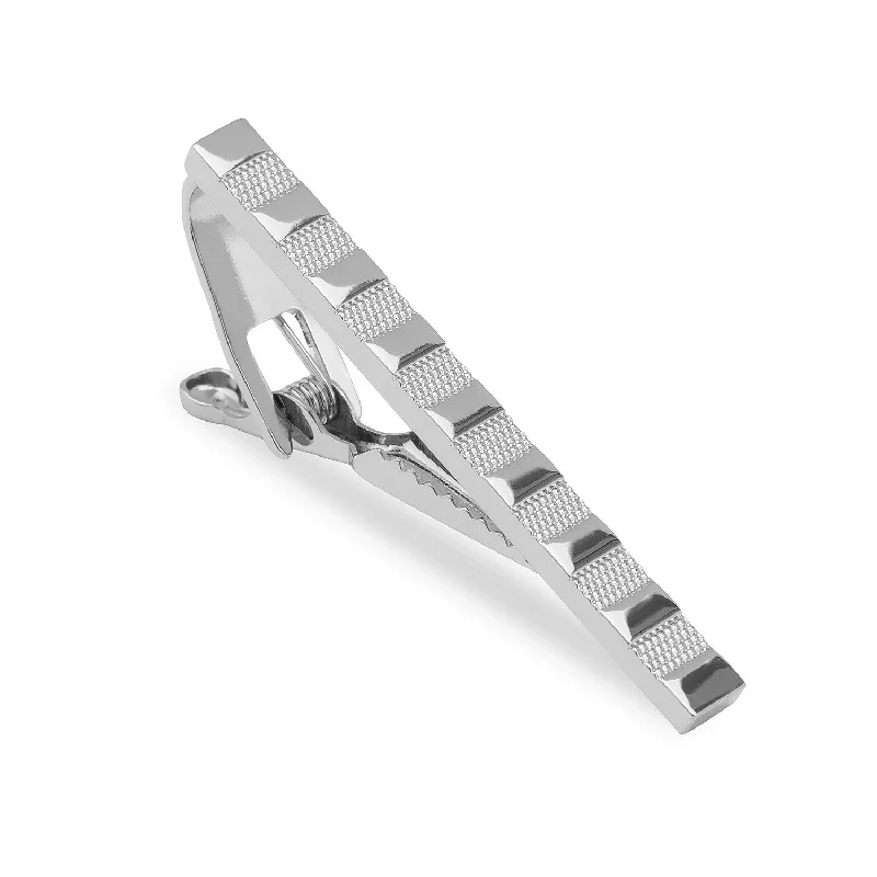 Classic brushed steel tie clip for men with refined, minimalist style -Silver San Francisco Tie Bar