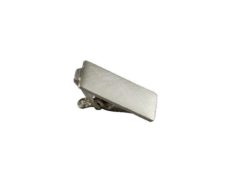 Retro-style tie clip for men with vintage flair and timeless appeal -Brushed Short Tie Bar