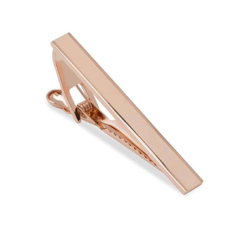 Rose gold-tone tie clip for men with sleek design and luxurious shine -Rose Gold Mr. Fleming Tie Bar