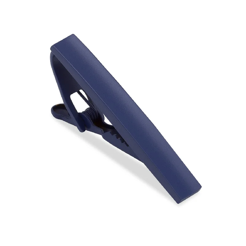 Traditional silver tie clip for men with timeless design and refined appeal -Royal Navy Blue Tie Bar