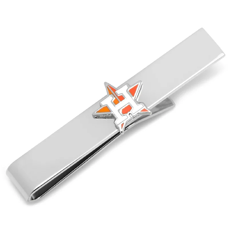 Simple stainless steel tie clip for men with a minimalist and modern look -Houston Astros Tie Bar