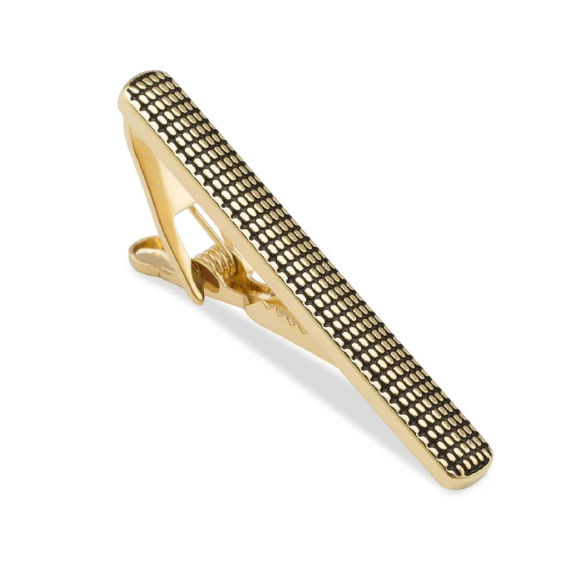 Slim profile tie clip for men with sleek design and minimal appearance -Royale Gold Tie Bar