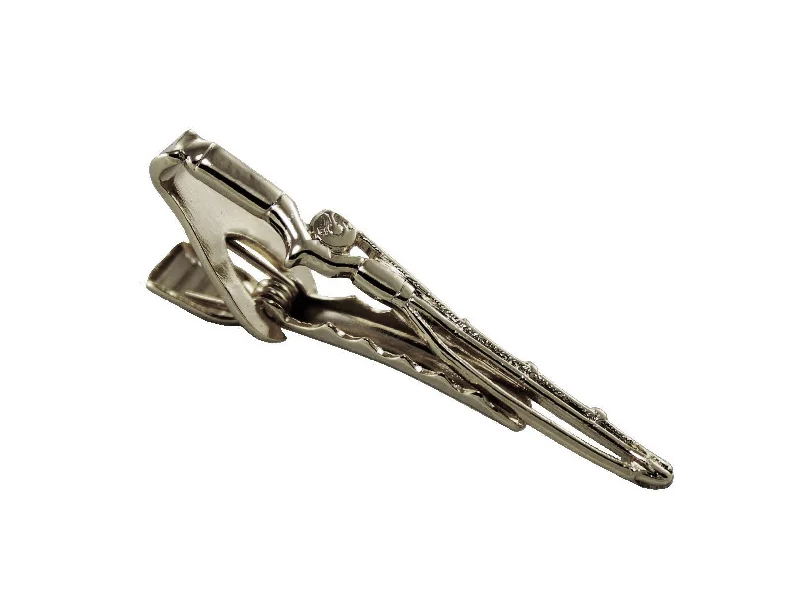 Vintage-inspired tie clip for men with retro design and classic details -Fishing Rod Tie Bar