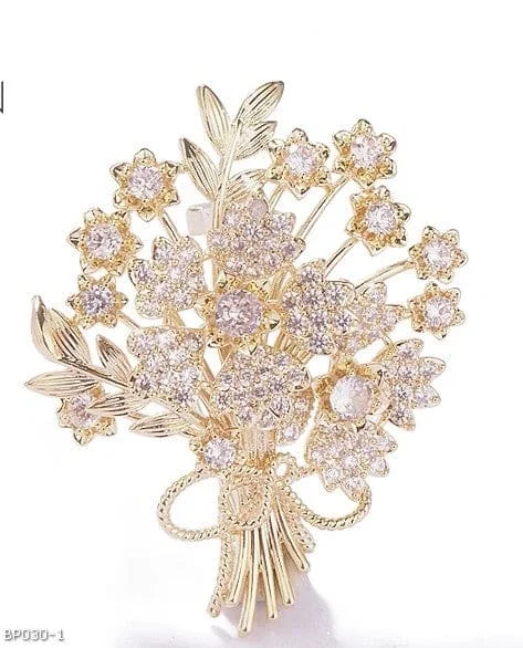 Hoop earrings with stacked layers for a bold and textured design-Luxury Super Sparkling Crystal Fortune Tree Brooch