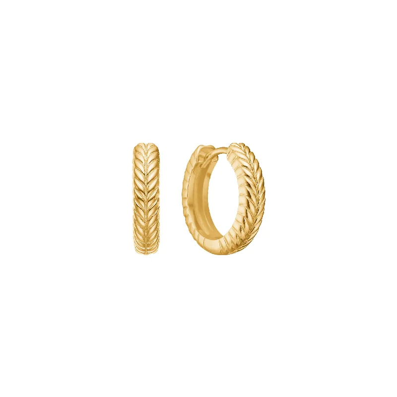 Hoop earrings with gold accents for a warm, elegant statement piece-Mirage 18K Gold Plated Hoop