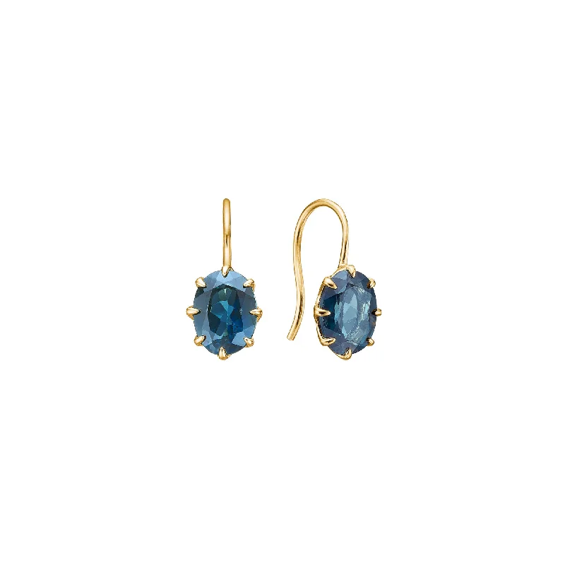 Best hoop earrings with baroque pearls for a luxurious and elegant vibe-My Precious - Stella 10K Gold Earrings w. Topaz