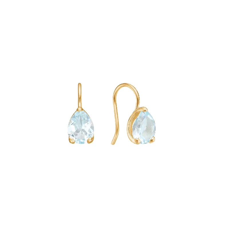 Best hoop earrings with matching bracelets for a coordinated jewelry set-Reef 18K Gold Plated Earrings w. Topaz