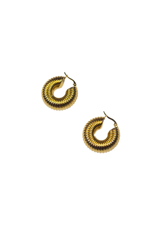 Hoop earrings with heart-shaped frames for a romantic and feminine look-Chunky Croissant Hoops