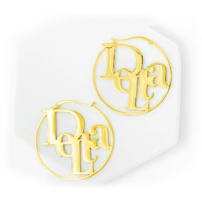 Hoop earrings with gold accents for a warm, elegant statement piece-DELTA D'OR Hoop Earrings