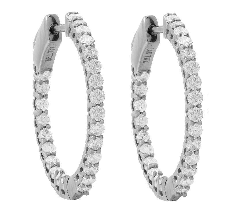 Best hoop earrings with geometric triangle shapes for a modern, chic design-Diana M. 1.00 Carat Diamond Earrings