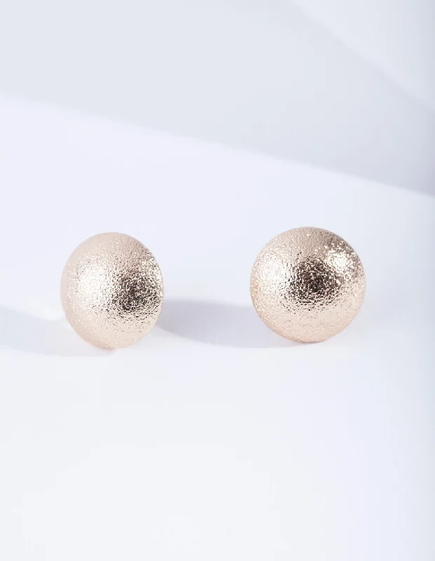 Best hoop earrings with cubic zirconia for a budget-friendly, dazzling look-Gold Sparkle Button Earrings