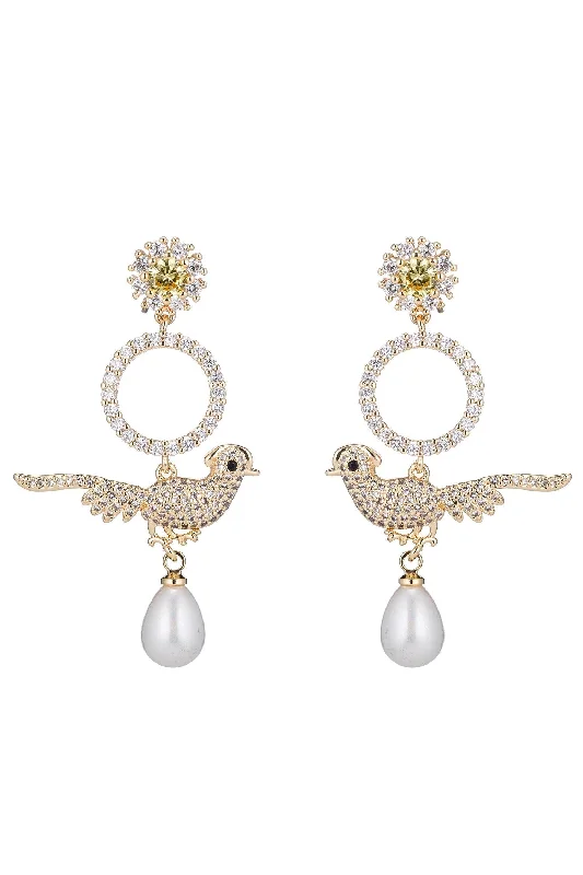 Hoop earrings with oversized pearl accents for a statement-making look-Galah Earrings